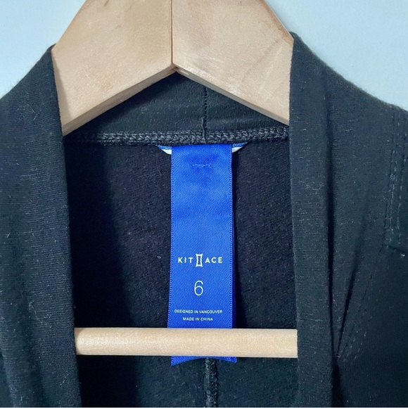 Kit and Ace Brushed Mock Neck Long Sleeve Midi Dress Black - Picture 7 of 9